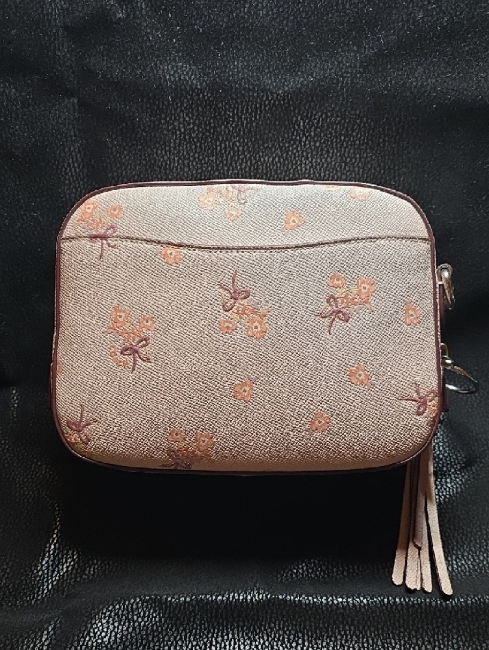 Coach Camera Bag With Floral Bow Print - Picture 2 of 14